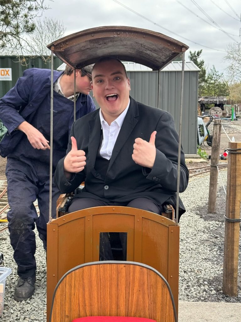 Guard Matt looking happy